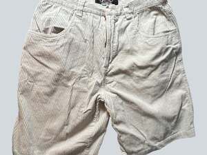 Pineapple Connection Vintage Corduroy Shorts Cream Beige